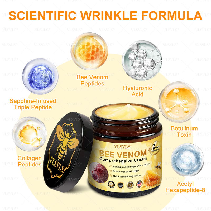 Made and Shipped from USA 🌟🌟VLSVLS® Bee Venom Comprehensive Cream LAST DAY 80% OFF(Sagging Skin, Fine Lines, Loss of Firmness, Flat Bust, Drooping Hips, and More)
