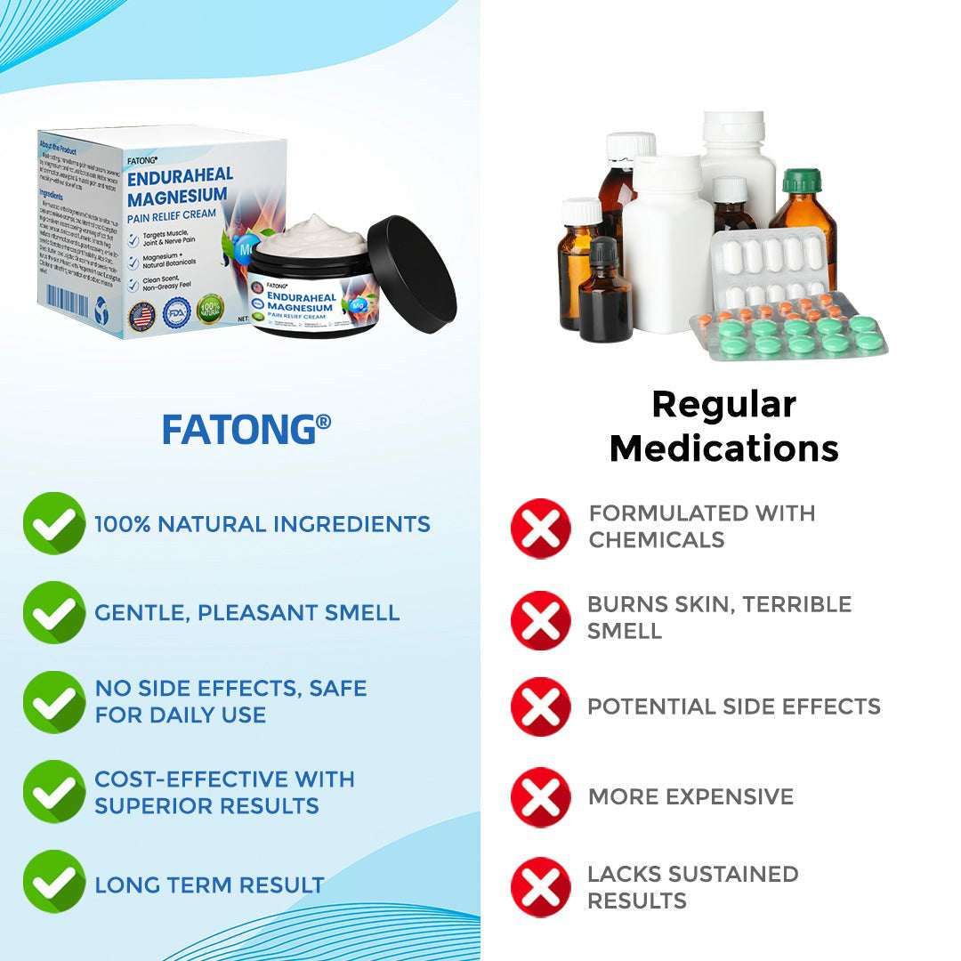FATONG® EnduraHeal Magnesium Pain Relief Cream (Treats Arthritis, Neuropathy, Rheumatism, Sports Injuries & More)