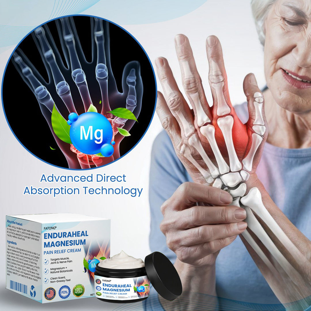 FATONG® EnduraHeal Magnesium Pain Relief Cream (Treats Arthritis, Neuropathy, Rheumatism, Sports Injuries & More)