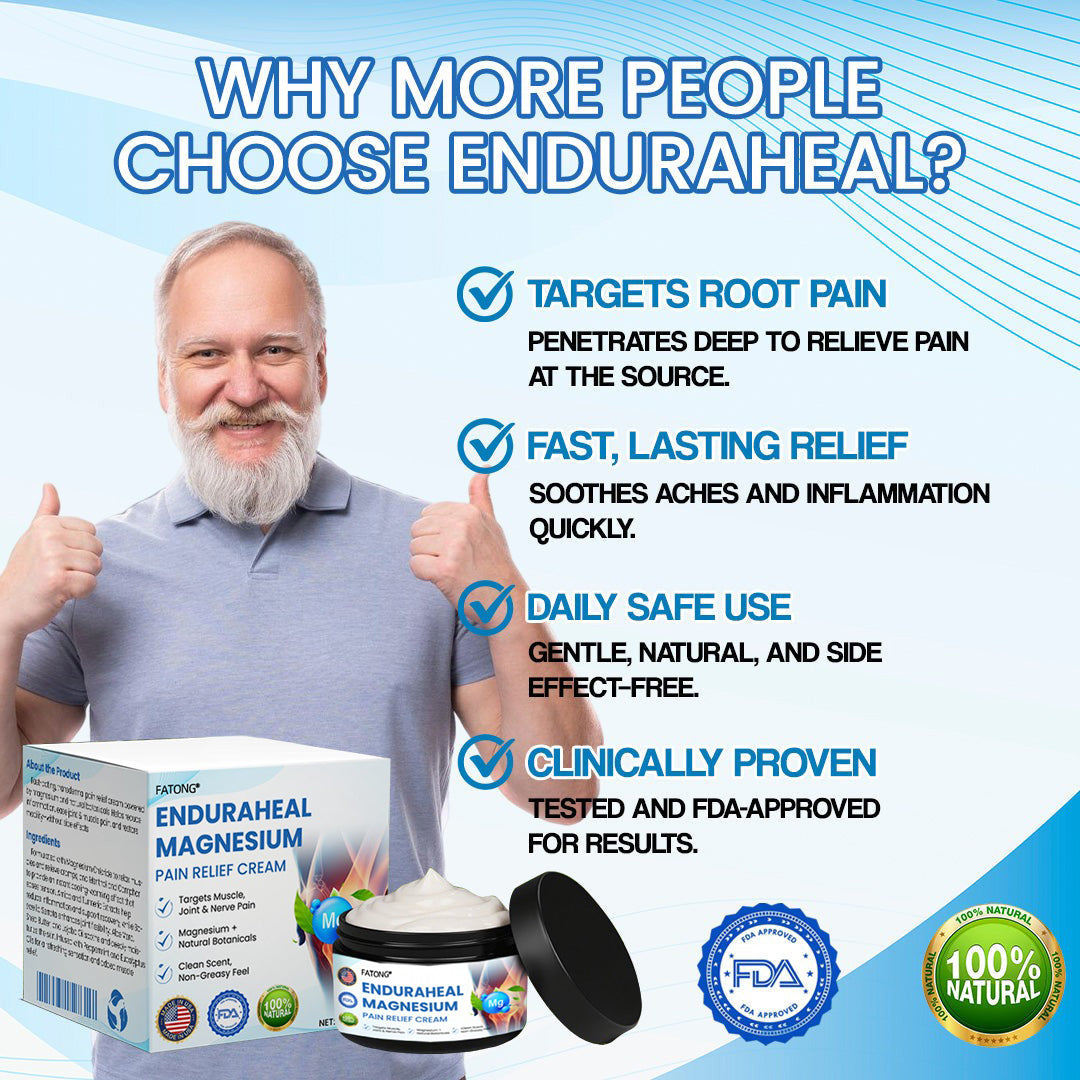 FATONG® EnduraHeal Magnesium Pain Relief Cream (Treats Arthritis, Neuropathy, Rheumatism, Sports Injuries & More)
