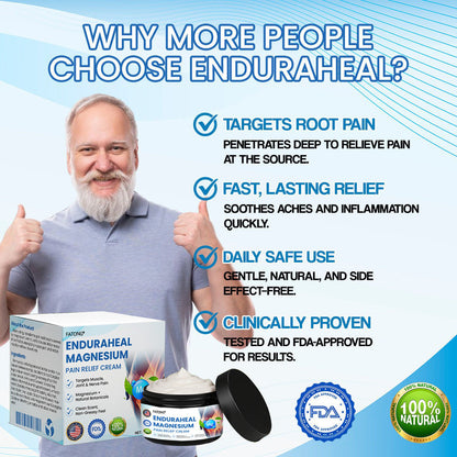 FATONG® EnduraHeal Magnesium Pain Relief Cream (Treats Arthritis, Neuropathy, Rheumatism, Sports Injuries & More)
